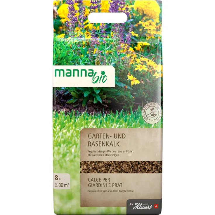 Manna Bio Garten- und Rasenkalk, 8 kg