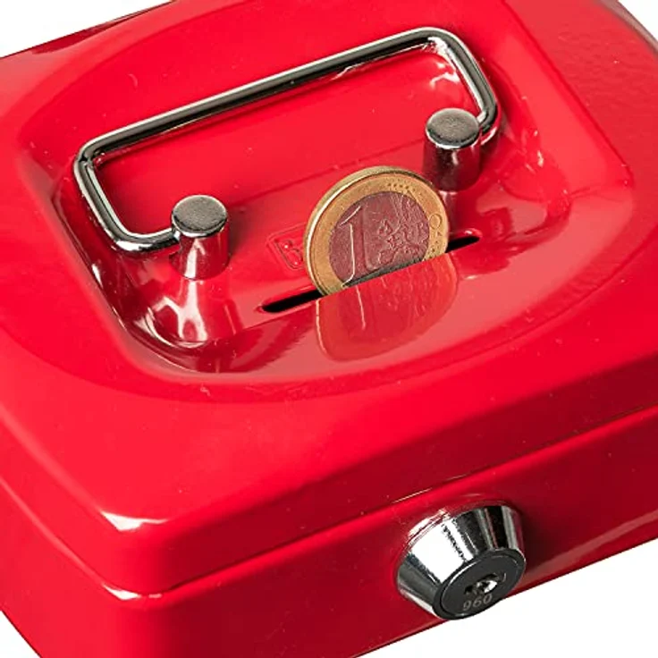 Idena 50032 Geldkassette Mini, 125 x 95 x 60 mm, Rot – Bild 5