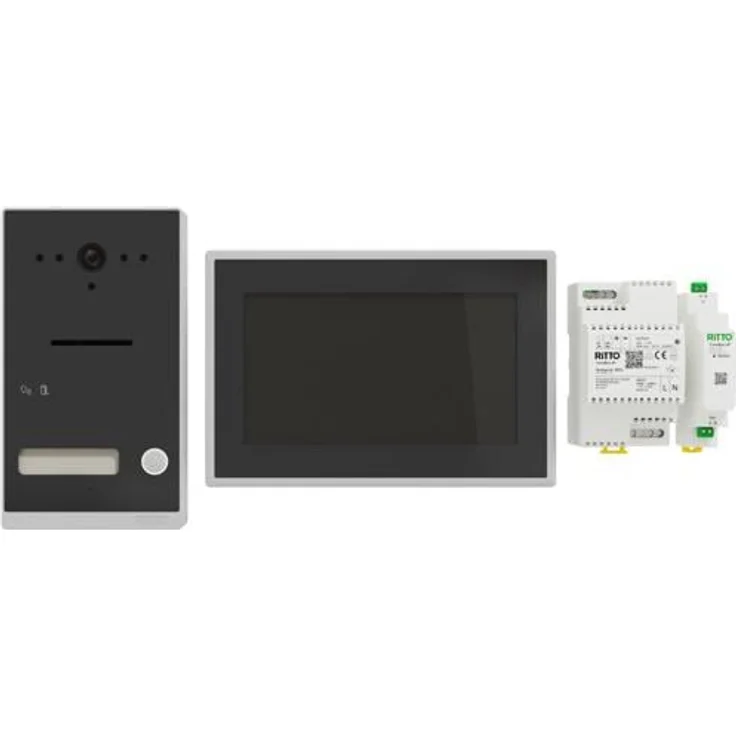 Ritto Listo TwinBus IP Video Einfamilienhaus-Set, Aufputz, Schwarz (RGE2092150) – Bild 1