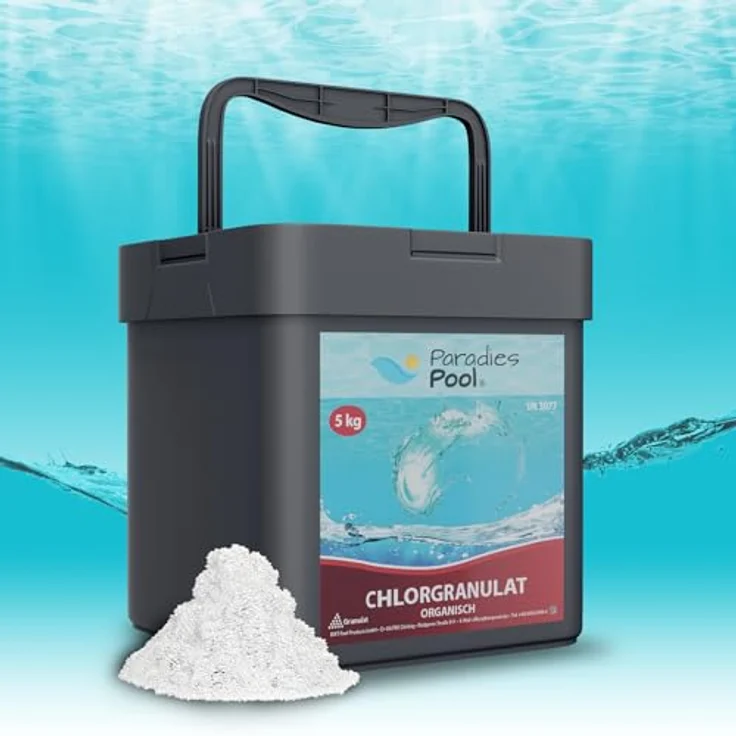 Paradies Pool Chlor Schnell Granulat für Pool 5 kg organisch (W6) – Bild 2