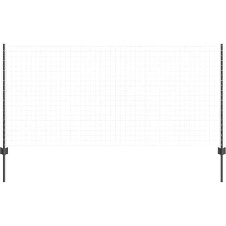 vidaXL U-Kanal Zaunpfosten, 10 Stück, grau, 100 cm, robustes Stahlmaterial für Außenbereich – Bild 3
