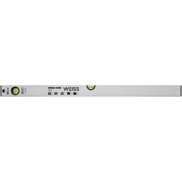 HaWe Alu-Wasserwaage, silber eloxiert, 540 gr/m, Niveau Norm mit Panorama-Rundlibelle, 40-100 cm
