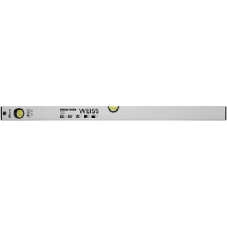 HaWe Alu-Wasserwaage, silber eloxiert, 540 gr/m, Niveau Norm mit Panorama-Rundlibelle, 40-100 cm