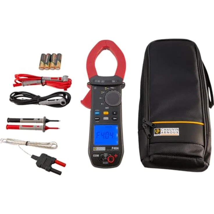 Chauvin Arnoux F404, digitale Stromzange IP54, CAT III 1500 V, CAT IV 1000 V, TRMS, 1000 A AC/DC, temperaturbeständig – Bild 2