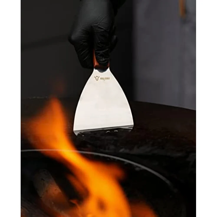 BBQ-Toro 9-teiliges Edelstahl Grill Plancha Zubehör Set | mit Wärmeglocke, Pfannenwender, Spachtel, Grillzange, Spritzflaschen und Eiformen | Teppanyaki Grill Werkzeug – Bild 2