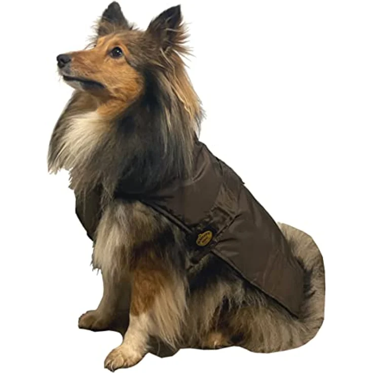 Fashion Dog Hunde-Regenmantel mit Fleecefutter - Braun - 47 cm – Bild 1