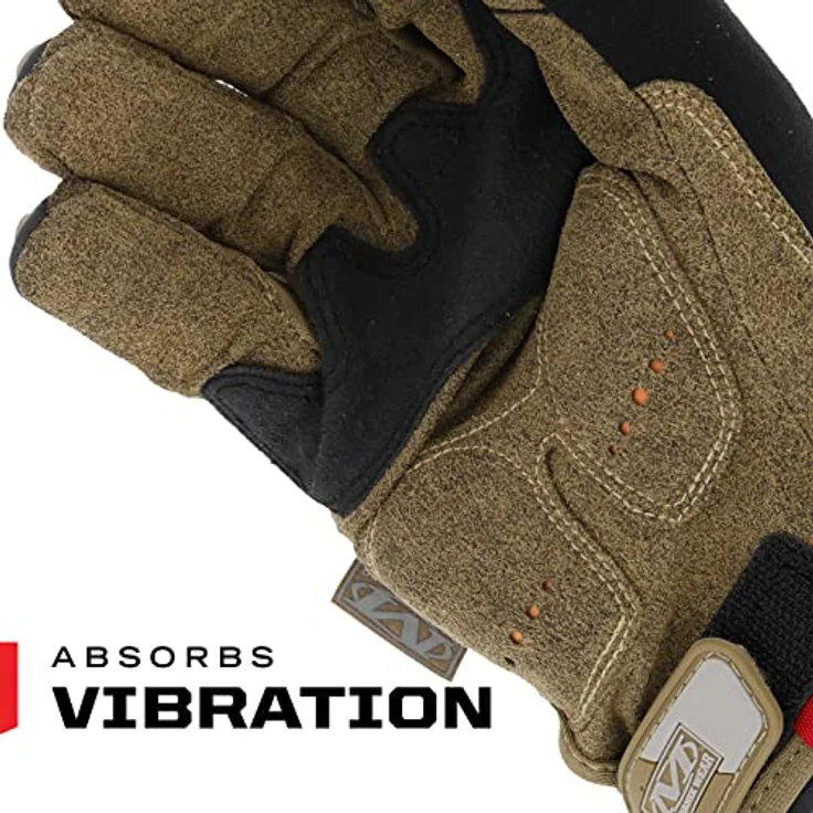 Mechanix Wear M-Pact Arbeitshandschuhe, berührungsfähig, Aufprallschutz, vibrationsabsorbierend, groß, braun – Bild 4