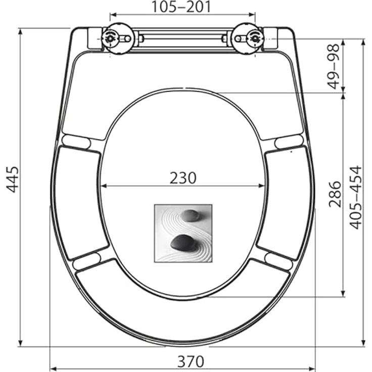 Alcadrain A604 ZEN WC-Sitz, universeller SOFTCLOSE Duroplast-Sitz in Weiß, antibakteriell, mit CLICK-System und verstellbaren Metallscharnieren – Bild 2