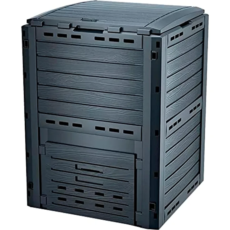 Planta de compostaje COMPOGREEN WOODY 280L., dimensiones (mm) 596x600x1000, color Antracita