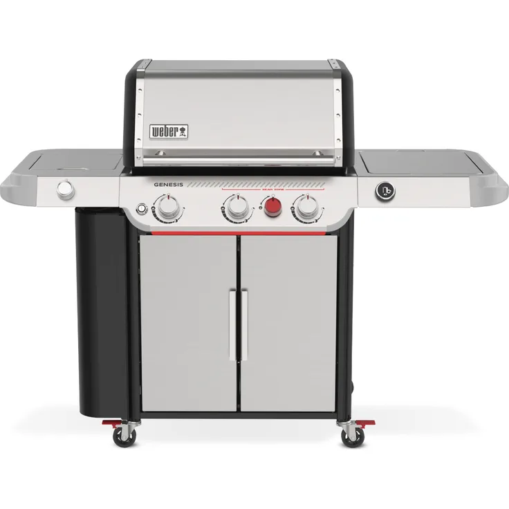 Weber GENESIS SP-335W GBS Gasgrill, Edelstahl, 3-Brenner mit Sear-Brenner, Seitenbrenner und digitalem Thermometer