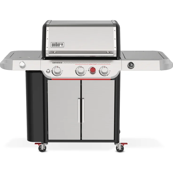 Weber GENESIS SP-335W GBS Gasgrill, Edelstahl, 3-Brenner mit Sear-Brenner, Seitenbrenner und digitalem Thermometer