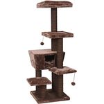 Europet Bernina 431-422410 Katzenkratzbaum Trend North Dakota, Circa 48 x 48 x141 cm, Dunkelbraun