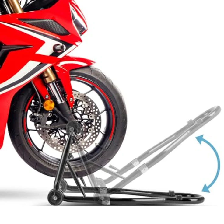 STAHLWERK Motorradheber Motorrad-Montageständer 450kg Tragkraft, 17-tlg. Stahlkonstruktion, Rostschutzbeschichtung – Bild 5