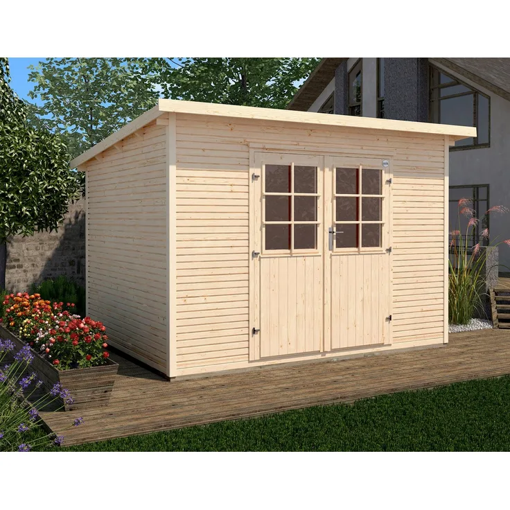 Weka Gartenhaus 219 Gr.2, BxT: 320x278 cm, exklusives wekaLine-Profil, naturbelassenes Fichtenholz