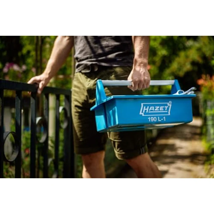 HAZET Werkzeugkasten, leer (aus lösemittelbeständigem Kunststoff, stabiler Aluminiumgriff) 190L-1 – Bild 6