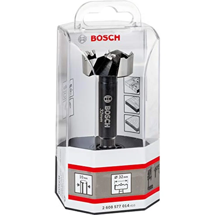 Bosch Accessories 2608577014 Forstnerbohrer 32 mm, präziser Holzbohrer für splitterfreies Bohren von Blindlöchern, 3-seitiger Schaft – Bild 2
