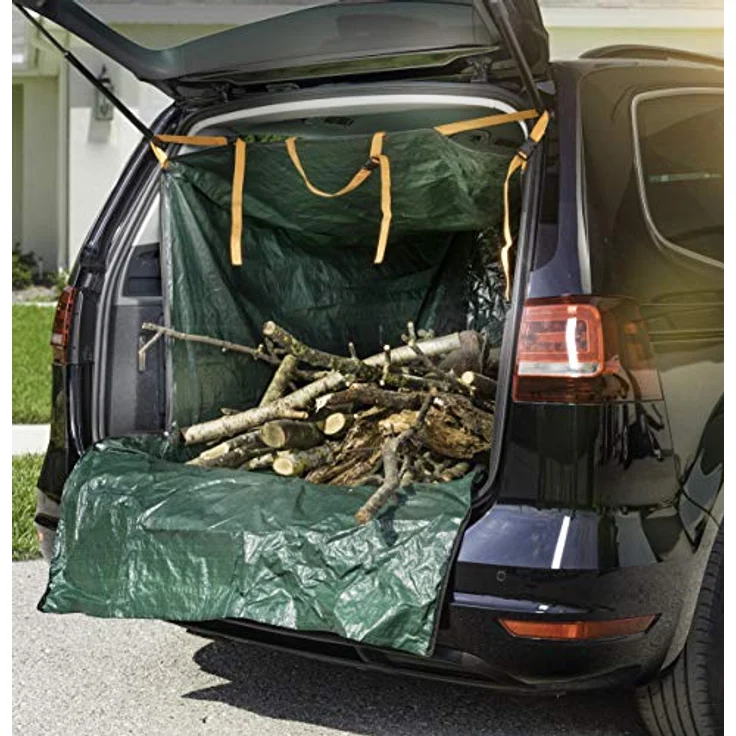 Windhager Laderaumschutz und Transportsack, Kofferraumschutz, Innenraumschutz für Auto, Kofferraummatte für Hunde, 1,7 x 1,2 x 0,7m, 100g-m², 07195, grün – Bild 4