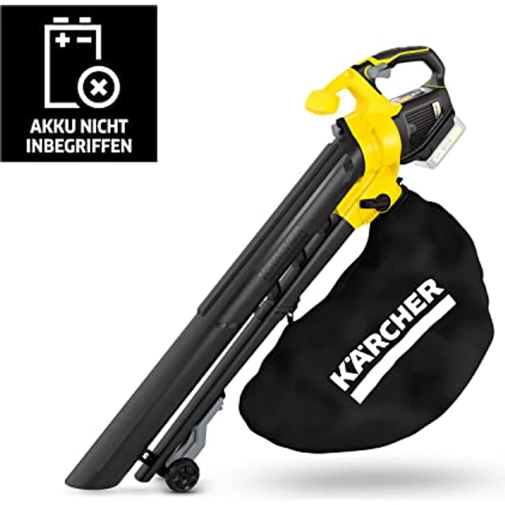 Kärcher BLV 18-200 Battery Akku-Laubbläser und -sauger (Leistung je Akkuladung: 425 qm, Geschwindigkeitsregulierung, Fanksackvolumen: 45 l, Luftgeschwindigkeit: 200 km-h, 3,5 kg Gewicht) – Bild 2