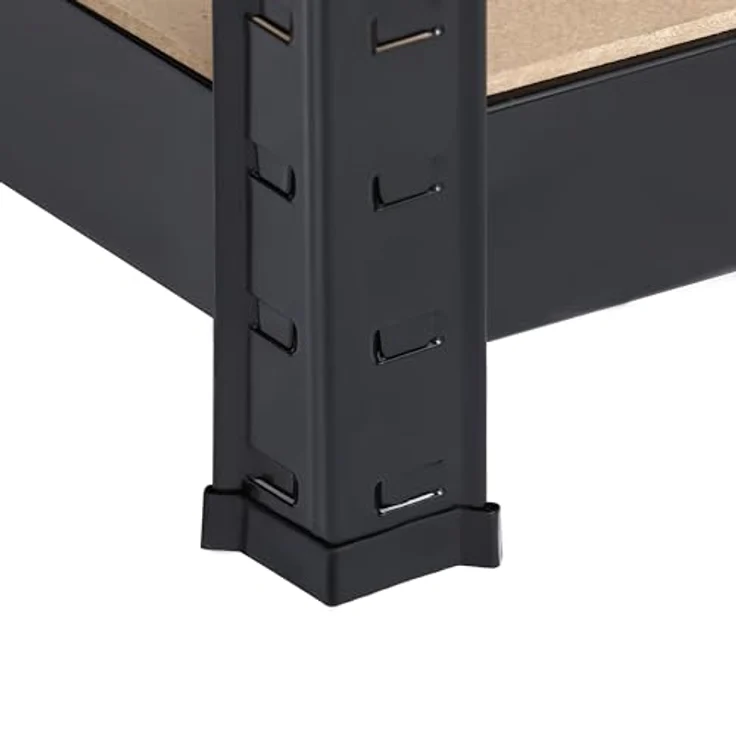 SCHULTE Regalwelt Schwerlast-Steckregal, 4 Böden à 150 kg Traglast, schwarz, 180 x 90 x 35 cm – Bild 7