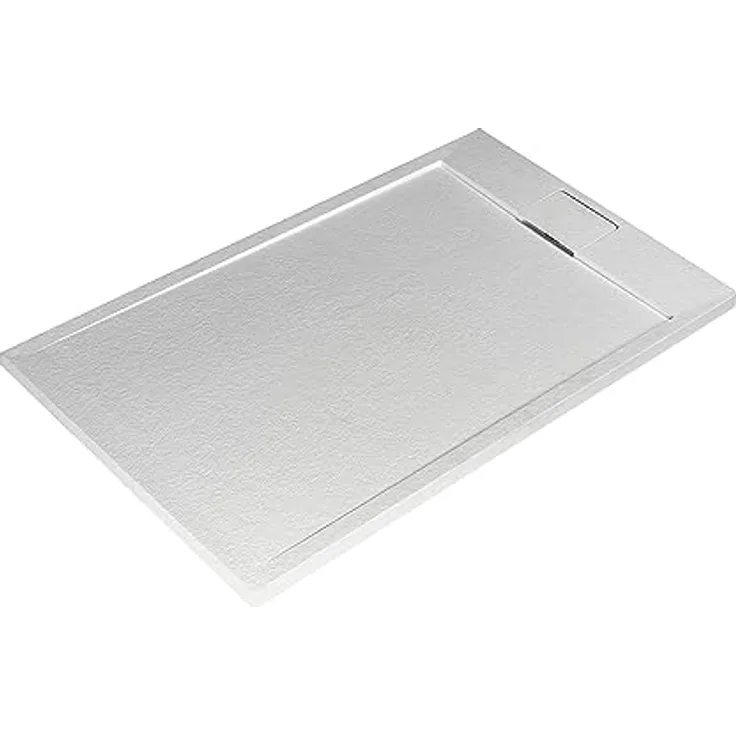 Ideal Standard Ultra Flat S i.life Rechteck-Brausewanne, 1200x700x30mm, Quarzgrau, rutschhemmed, mittiges Ablaufloch, Mineralguss