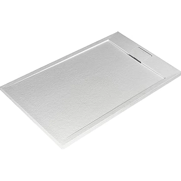 Ideal Standard Ultra Flat S i.life Rechteck-Brausewanne, 1200x700x30mm, Quarzgrau, rutschhemmed, mittiges Ablaufloch, Mineralguss – Bild 1