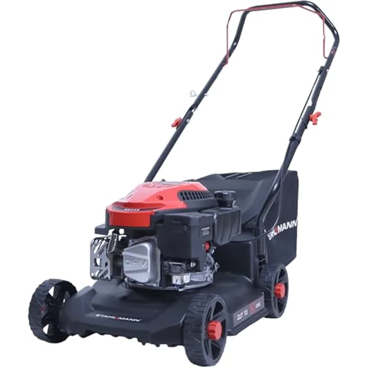 Stahlmann Rasenmäher Benzin BR390, 4,0PS (2,9kW) mit 39cm Schnittbreite, 35L Fangkorb und Schnitthöhenverstellung
