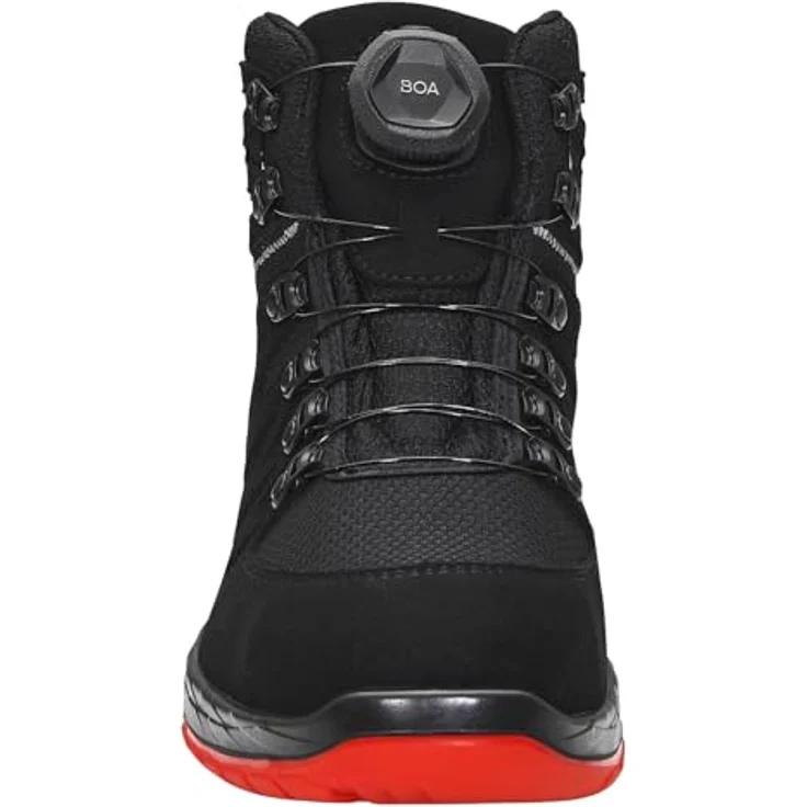 Elten Sicherheits-Hochschuh S3 ESD Maddox Boa, hydrophobiertes Obermaterial, rutschfeste Sohle, schwarz/rot, Gr.45 – Bild 4