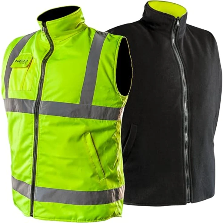 2 in 1 Profi Warnweste, Fleeceweste L – Bild 2