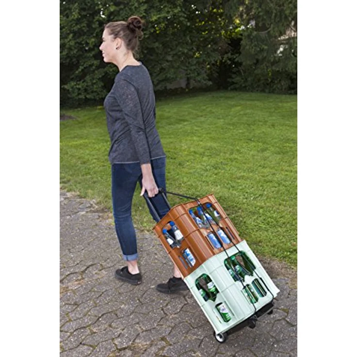 Meister Sackkarre Mini - Klappbar - Bis 45 kg Tragkraft - Höhenverstellbar - Stapelkarre für Getränkekisten - Transportkarre mit höhenverstellbarem Griff - Transporthilfe mit Metallrahmen - 8985730 - Preisvergleich – Bild 4