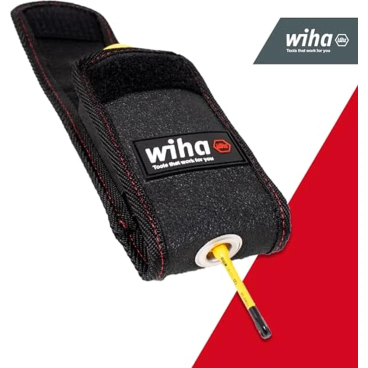 Wiha Gürteltasche für E-Schraubendreher speedE® (44367) – Werkzeugtasche mit Platz für 1 E-Schraubendreher und 4 slimBits, inklusive Cliphalterung – Bild 2