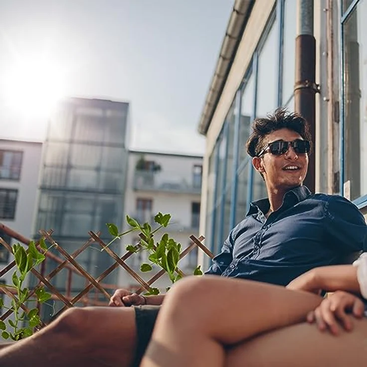 Relaxdays Rankgitter Holz, ausziehbar bis 185 cm, Rankhilfe Kletterpflanzen, Scherengitter freistehend, Garten, Natur – Bild 3