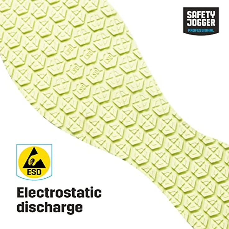 Safety Jogger Sandale ALIZA, rutschfester Arbeitsschuh für Gastronomie, Medizin und Reinigung, Gr. 42, Weiß/grün, vegan, atmungsaktiv, ESD-zertifiziert – Bild 3