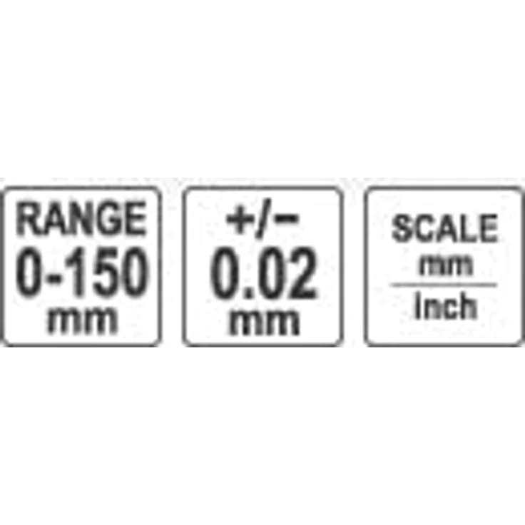YATO YT-7200 Analoges Messgerät, Messschieber aus rostfreiem Stahl, 15 cm Messbereich – Bild 5