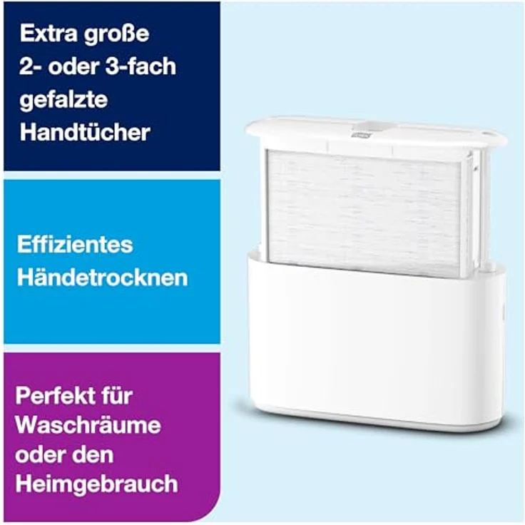 Tork Xpress Tischspender 552200, Elevation Design - H2 Falthandtuchspender zur Einzelblattentnahme, kompakt, weiß, 21,8 x 32,3 x 11,6 cm – Bild 3