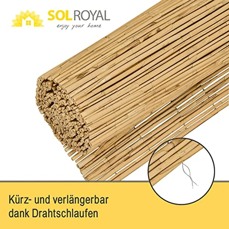 Sol Royal SolVision S36 Sichtschutzmatte Schilf 100cm, 600cm – Bild 9