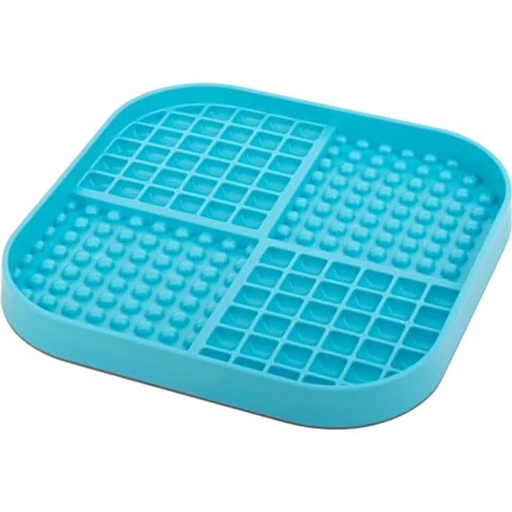 LICKIMAT LickiMat Slomo XL, Extra großer Slow Feeder für trockene, nasse, rohe Lebensmittel, geeignet für mittelgroße bis große Rassen, spülmaschinenfest, lebensmittelecht, 30 x 30 cm – Bild 3