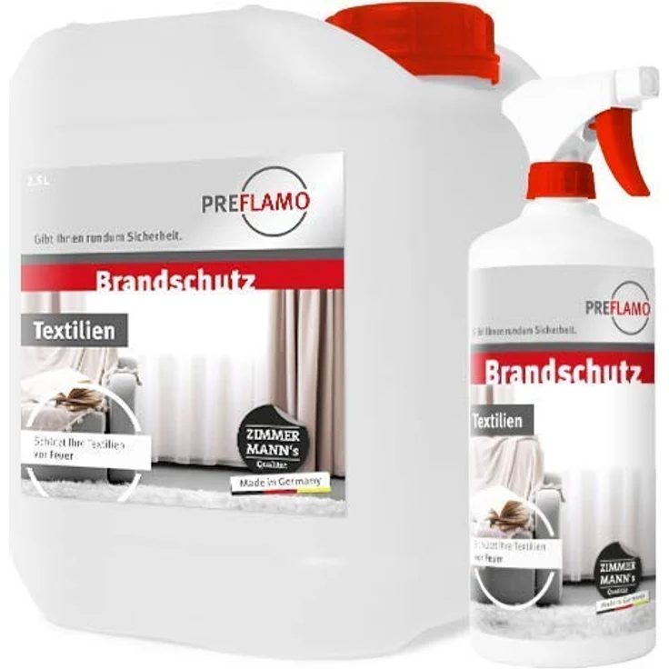 PREFLAMO® Brandschutzimprgnierung, 1 Liter, flammfest, geruchsneutral, fluorfrei und halogenfrei – Bild 2