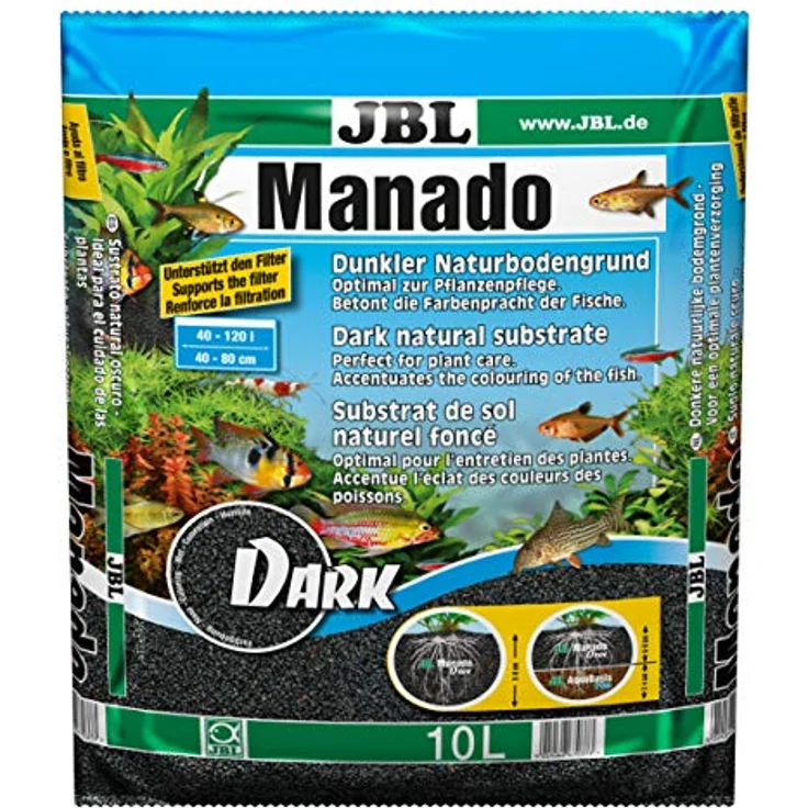 JBL Manado Dark, Aquarien-Substrat mit Nährstoffpuffer und hohem Eisengehalt, 10 l – Bild 5