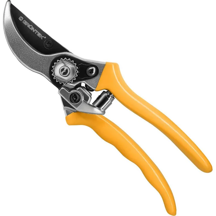 GRÜNTEK Gartenschere Rebschere SPECHT, 55 mm Klinge aus japanischem Stahl, Antihaftbeschichtung, kraftsparendes Schneidsystem