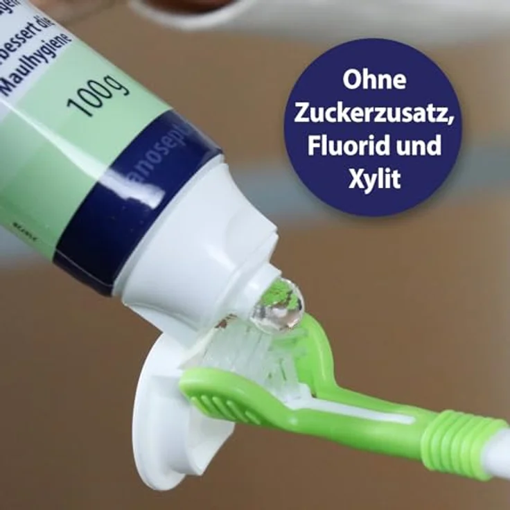 Canosept Hundezahnpasta Dental Gel 100g - Zahnpasta für Hunde - Zahnpasta Hund - Hunde Zahncreme - Zahnpflege Hund - bei Mundgeruch Hund - Hundezahnpasta gegen Zahnstein, natürliche Inhaltsstoffe (Minze) - von Tierärzten empfohlen – Bild 4
