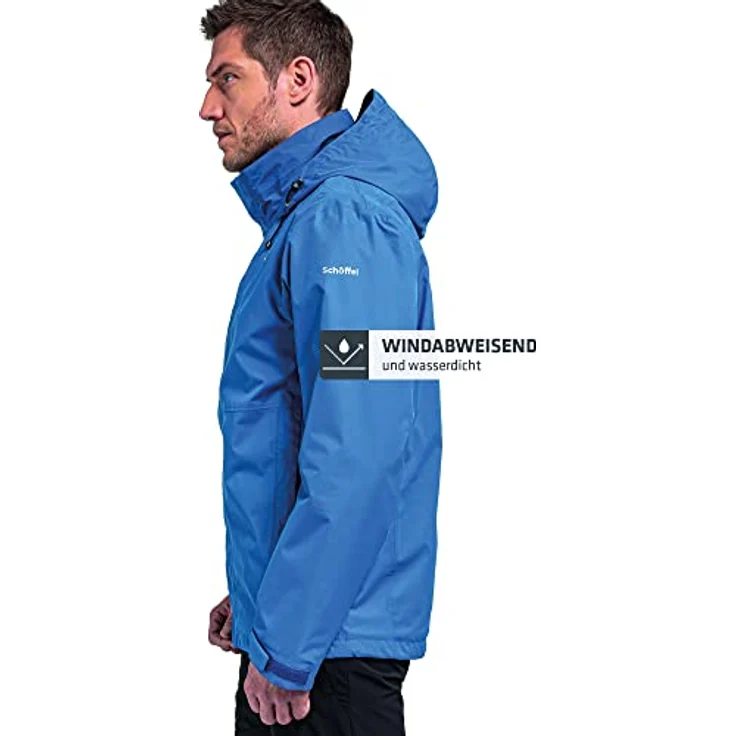 Schöffel Anorak Jacket Gmund M, wasser- und winddicht, atmungsaktiv, 10.000mm Wassersäule, blau – Bild 4