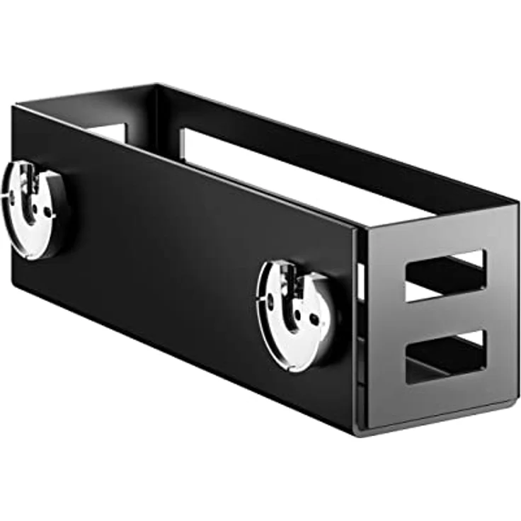 Keuco Duschkorb 32 cm Abnehmbar, Schwarz-Matt, aus massivem Aluminium mit umlaufendem Rand und verdeckter Montage – Bild 4