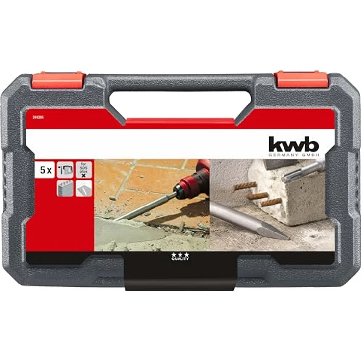 KWB 240285 Hartmetall Meißel-Set 5teilig SDS-Plus 1 Set – Bild 4