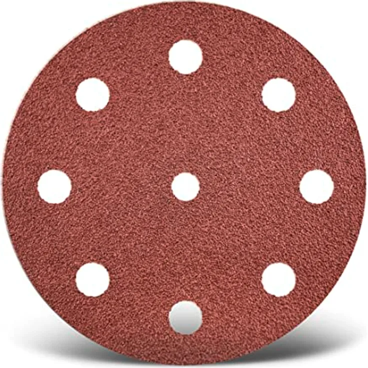 MENZER Red Klett-Schleifscheiben, 125 mm, 9-Loch, Exzenterschleifer, Normalkorund, 50 Stk., K180