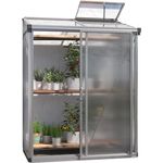 GFP Gewächshaus Anlehngewächshaus Adena 12 aus Alu - 151x77 cm - 10 mm Polycarbonat Doppelstegplatten - Made in Austria