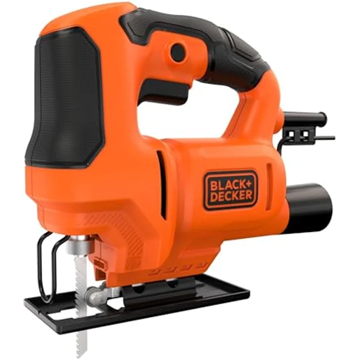 Black + Decker Stichsäge BLACK+DECKER BES602, (400 Watt) - Ergonomischer Griff, Gehrungsschnitte bis 45°, Staubabsaugvorrichtung, werkzeugloser Sägeblattwechsel – Bild 4