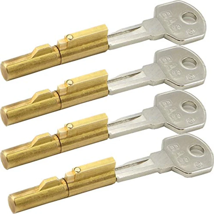 4 x BASI® Schlüssellochsperrer mit 8 Schlüssel/Steckschloss SS12 für Buntbartschlösser (Zimmertüren) Zylinder Ø 7 mm – Bild 1