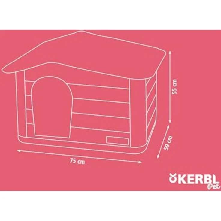 Kerbl Stand Hundekorb Grau, 100% recycelter Material für Außenanwendungen – Bild 5
