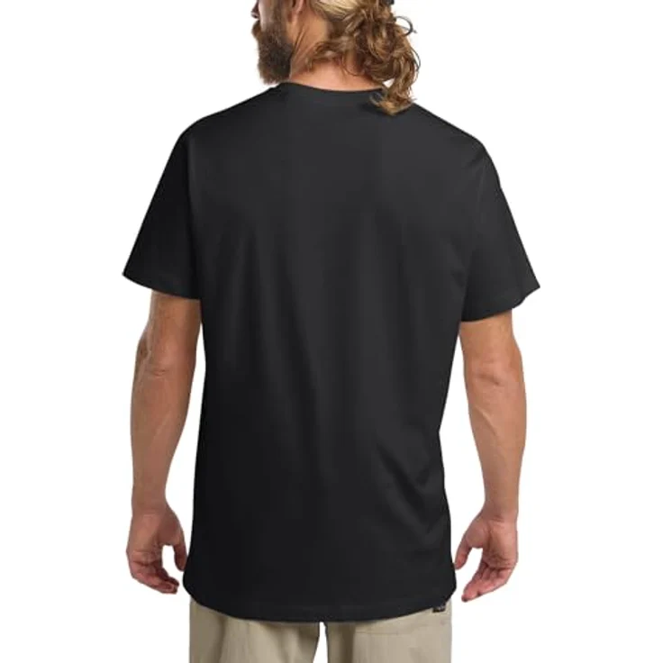 Jack Wolfskin Essential T M Herren Shirt, atmungsaktives Organic Cotton, Schwarz, Größe S – Bild 4