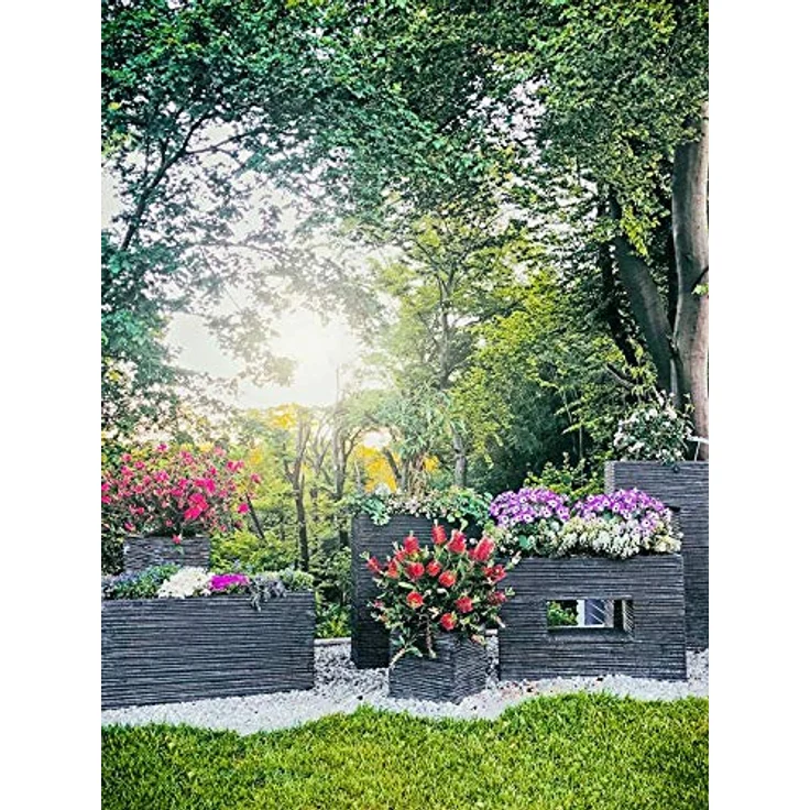 Pflanzwerk® VISTA Premium Hochbeet Pflanzkübel, Rechteckig aus Fiberglas mit Lotus-Effekt, Frostbeständig, Handgefertigt, 20-25 Liter – Bild 5